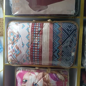 روتختی دو نفره 4 تکه نخ کتان لوزی